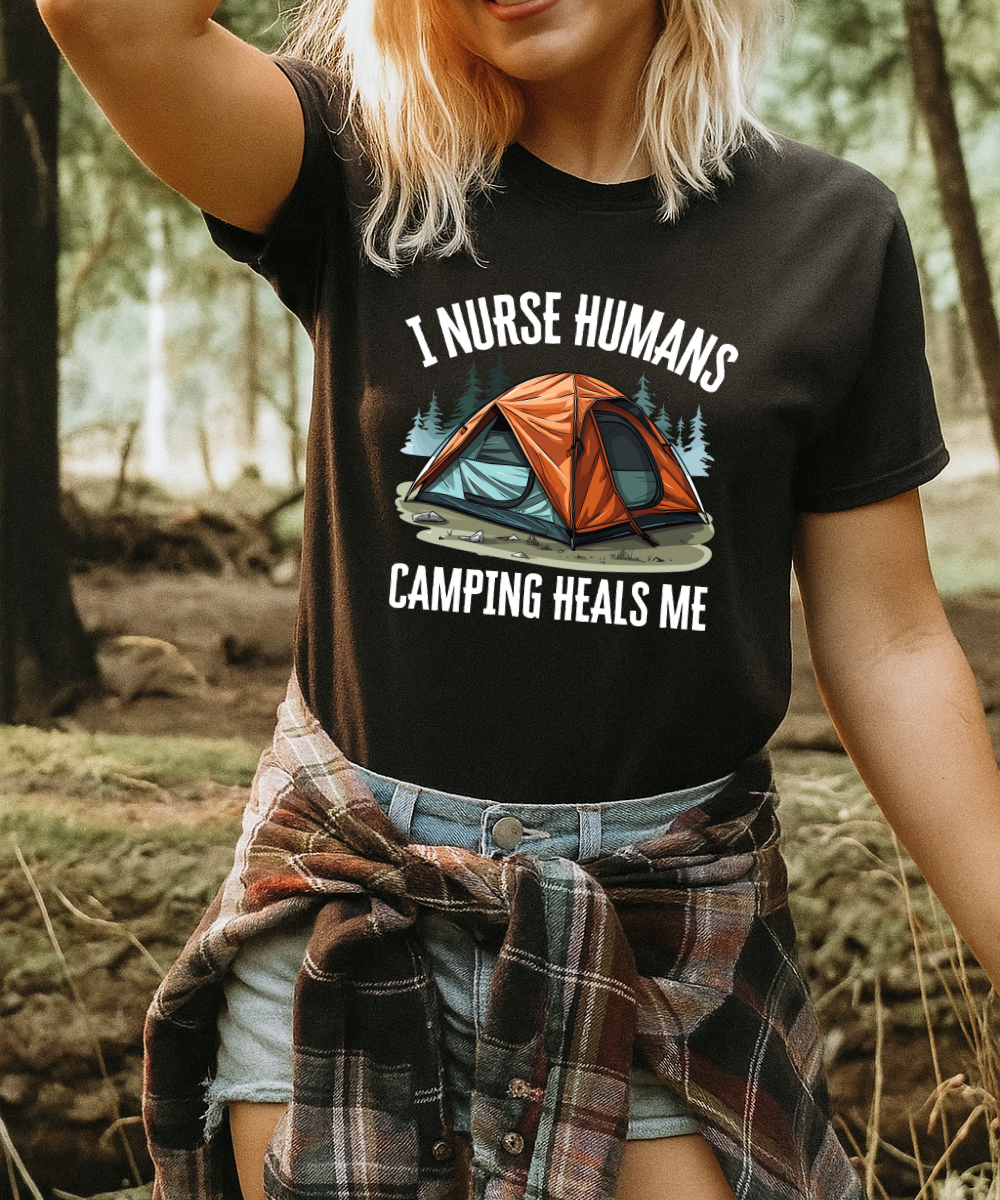 nurse camping tee